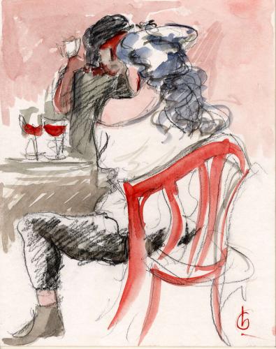 Lovers in Cafe