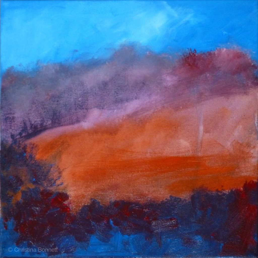 Red Blue Background Canvas