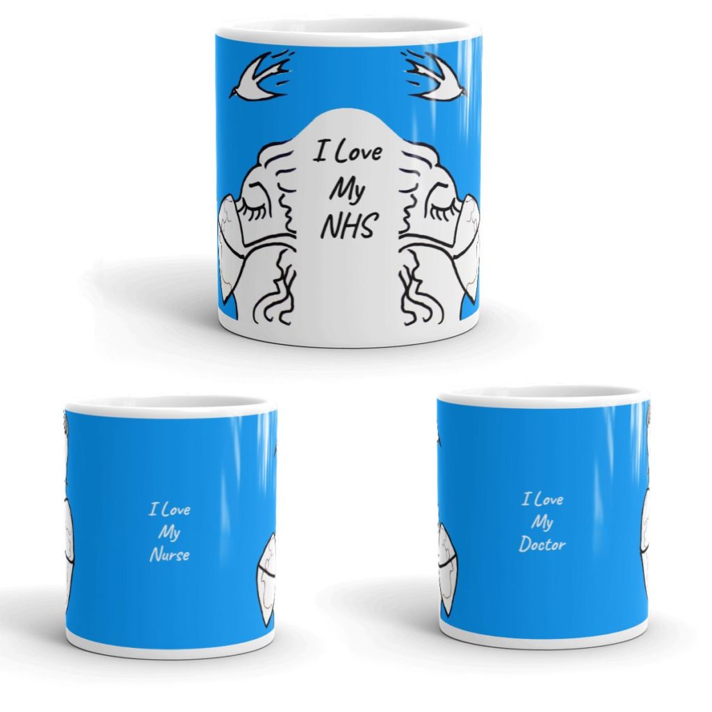 Mask Kiss Mugs front