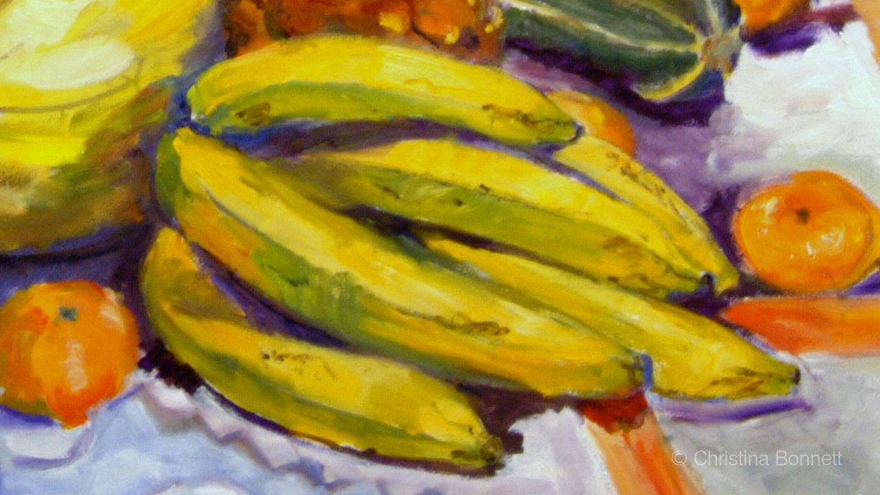 Detail of Bananas in Painting