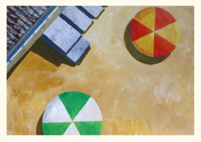 Steps Sand and Shades greeting card