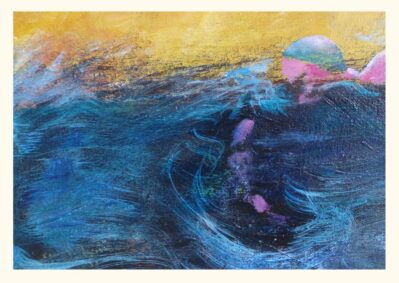 Sea Wim Blue Greeting card